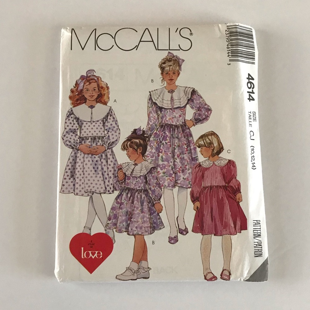 🧵3for12🧵 VTG McCall’s Pattern 4614 Child’s Dress